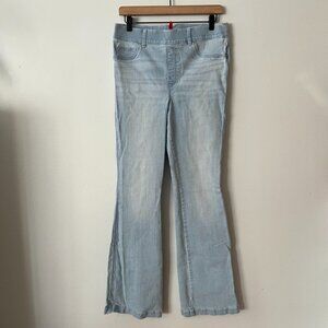 SPANX High Rise Pull-On Flare Jeans Light Wash Women's Size Large
